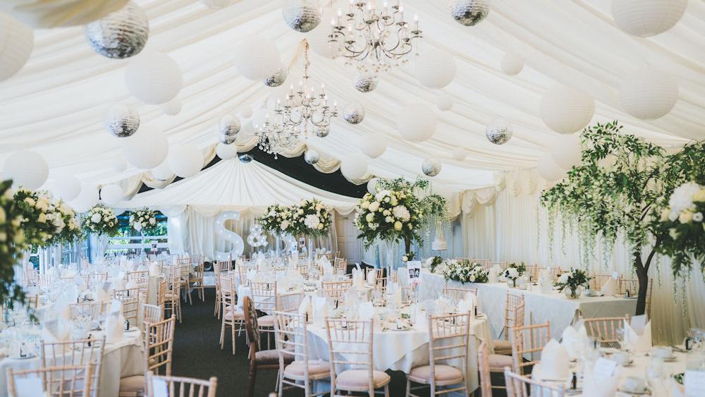 Cream and Silver Paper Lanterns